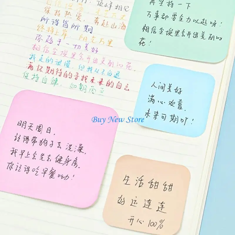 

20CE Adhesive Sticky Note Lovely Sticky Notes Aesthetic Memos Pad Colorful Note Pad School Office Supplies
