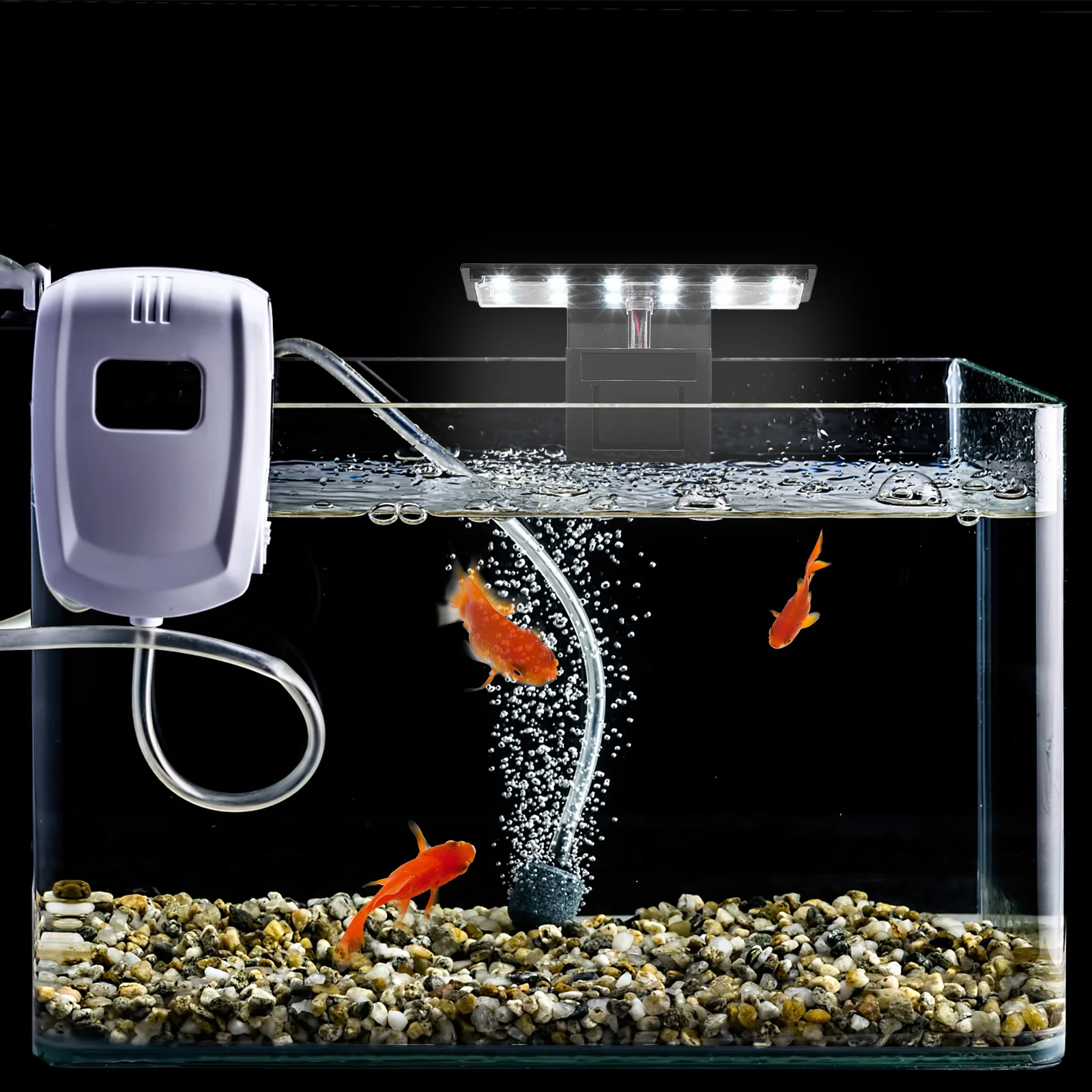 

Fish Tank Light High Color Temperature No Flicker Efficient Lighting for Aquariums Eu Plug White Light Aquarium Lamp