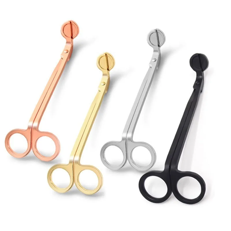 18cm Candle Wick Trimmer Stainless Steel Scissors Trim Wick Cutter Round Head Candles Core Shears Handmade Tools