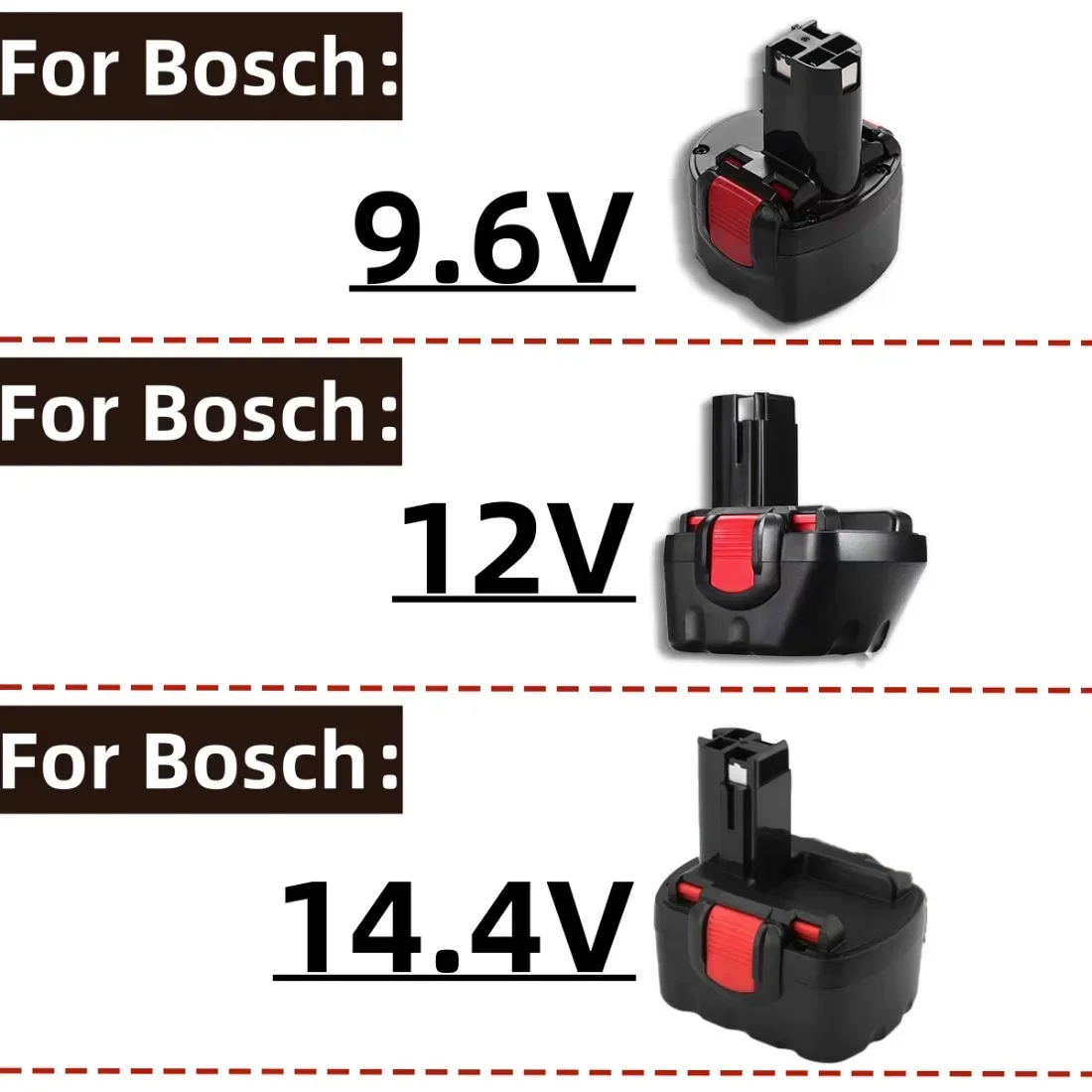 

For Bosch 9.6V 12V 14.4V power tool batteries BAT038 BAT040 BAT140 BAT043 D70745 PSR 12 BAT048 BH984 BAT048 3.0Ah 4.0Ah