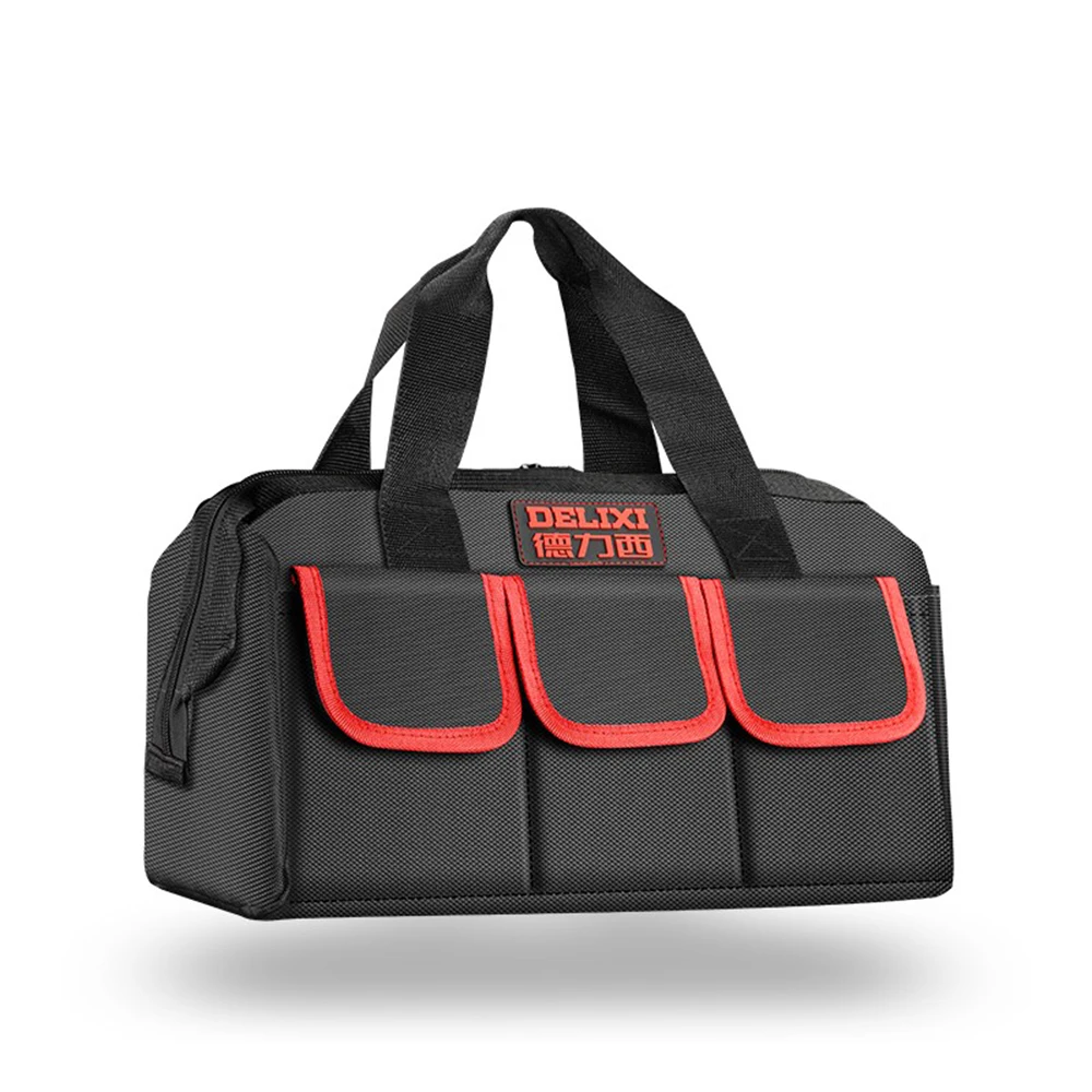 DELIXI 1680D Oxford Cloth Multifunctional Tool Bag Waterproof Wear-Resistant Durable Large/Small Electrician Storage Bag 16/18IN