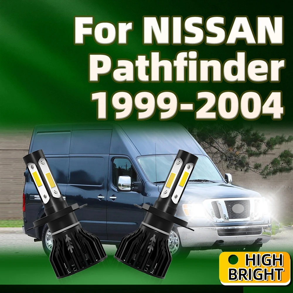

2Pcs Car Headlight 30000LM 6000k H4 LED Light 4Side Chip High Brightness For NISSAN Pathfinder 1999 2000 2001 2002 2003 2004