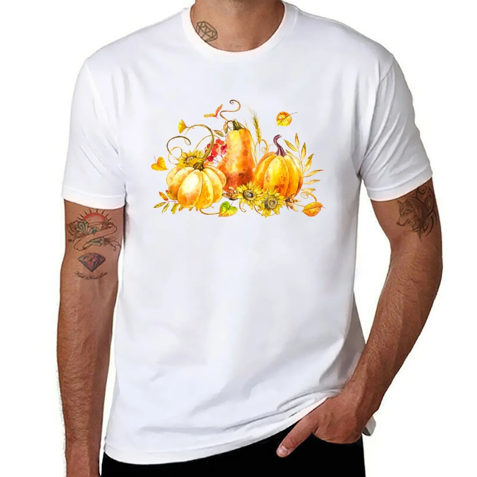 

Pumpkins cotton 100 man cotton for t 100% percent composition shirt t shirts T-Shirt