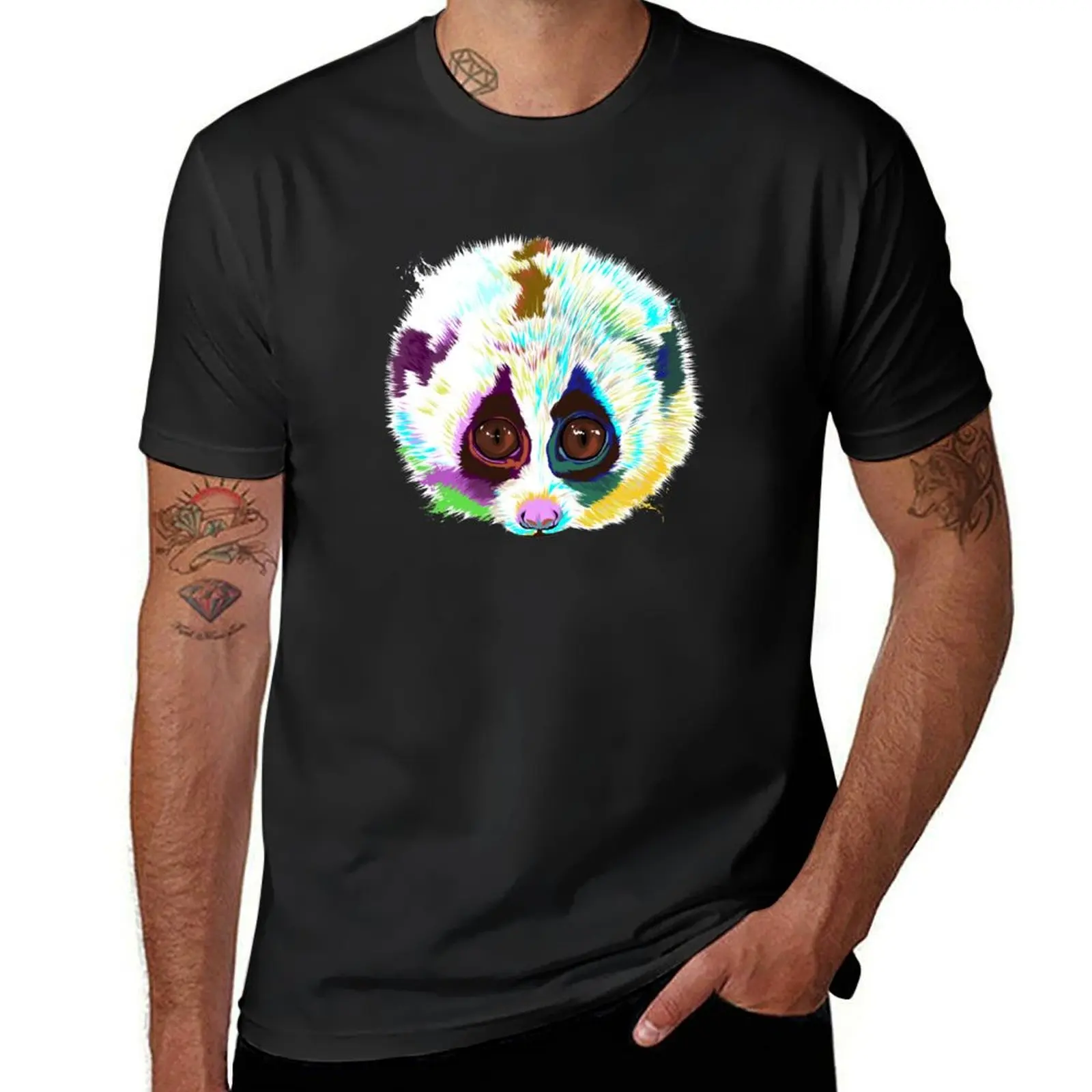 

Splash Slow Loris T-Shirt valentines boutique clothes kawaii clothes vintage anime shirt quick-drying men clothing