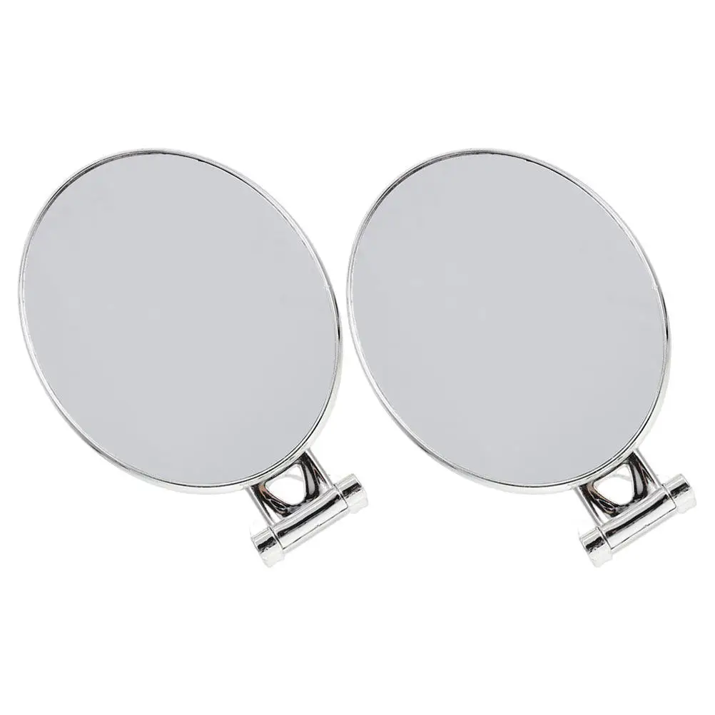 

2Pcs Double Sided Tabletop Mirror Portable Handheld Makeup Mirror Compact Folding Design for Travel Grooming Skincare Personal