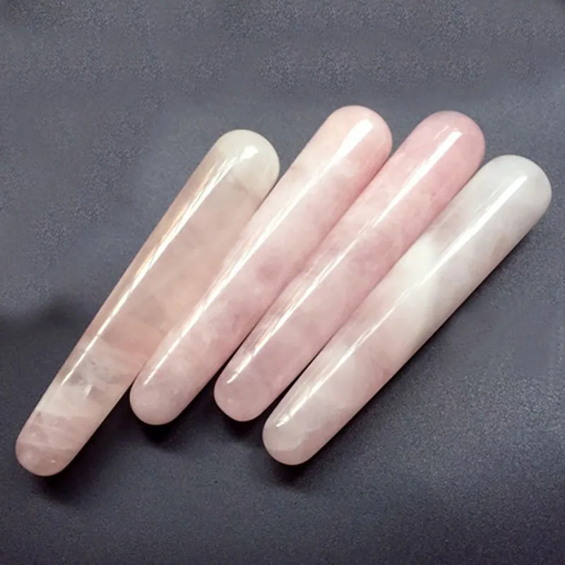 Natural Rose Quartz Crystal Yoni Wands Gemstone Rocks Massage