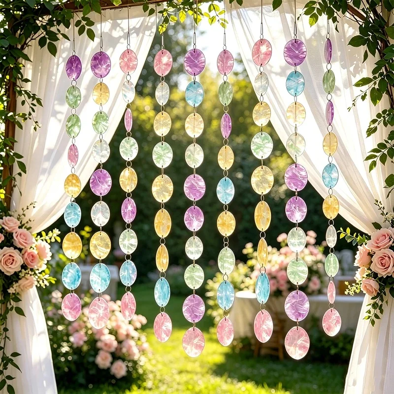 30Pcs Round 2-Hole Capiz Shell Discs, Natural Shell Pieces For Wind Chimes Dreamcatcher Curtain Garland Jewelry & Wedding Decor