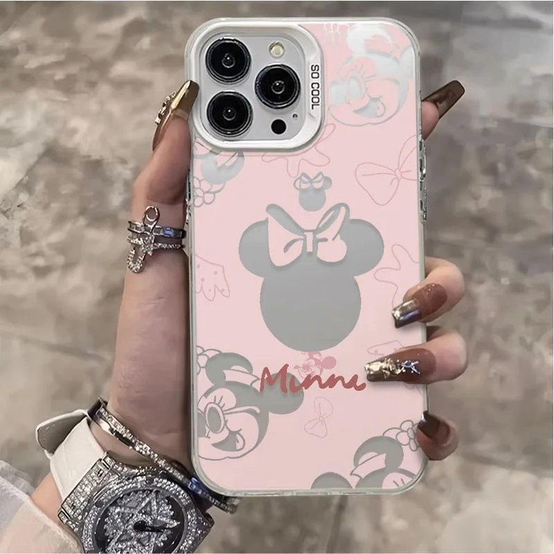 Sweet Pink Minnies Mickeys Case for Samsung A73 A72 A55 A54 A53 A35 A34 A33 A32 A30 A24 A23 A22 A14 4G 5G Matte Shockproof Cover