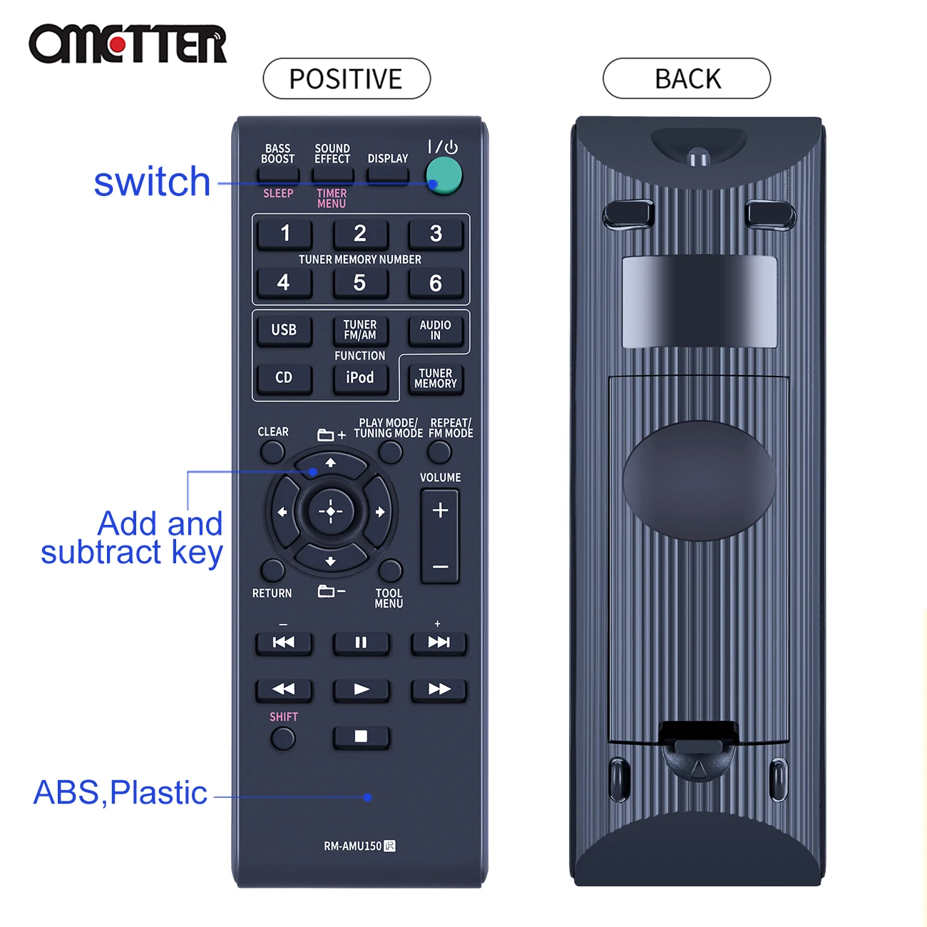 RM-AMU150 RMAMU150 zamienny pilot zdalnego sterowania do systemu Sony Micro HI-FI CMT-V10iP CMTV10iP