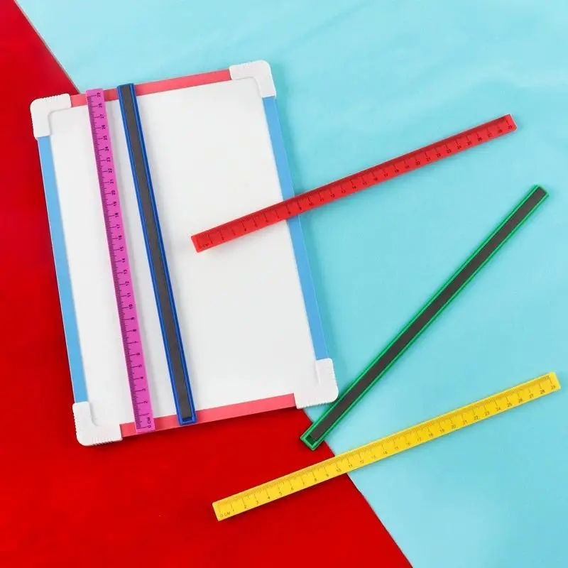 

1Pc Colorful Straight Ruler with magnet School and Office Supplies Stationery