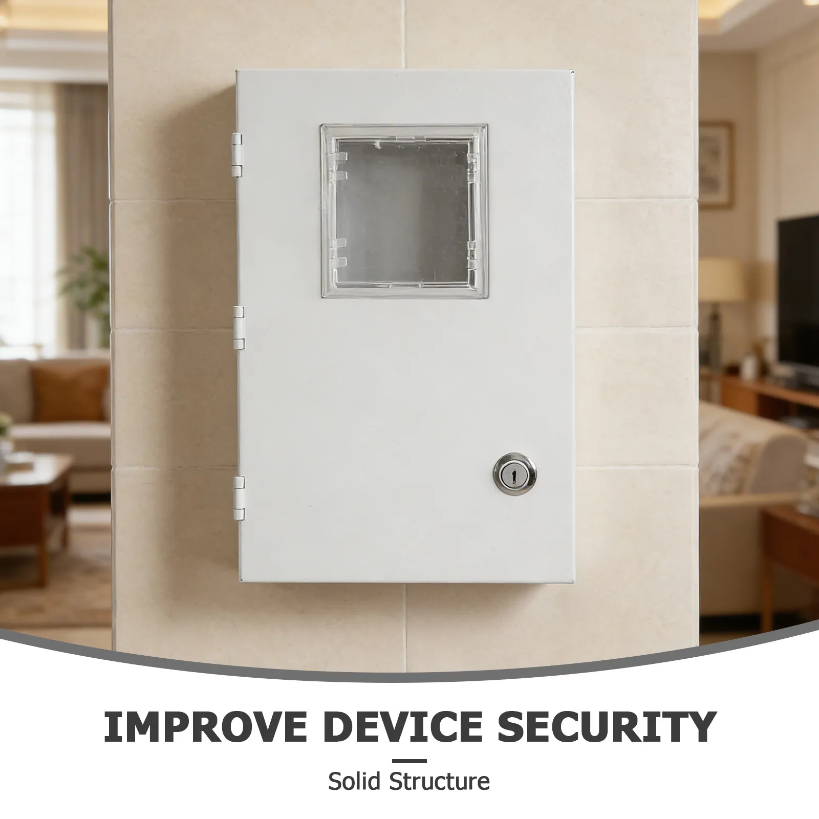 Electric Meter Protection Box Metal Enclosure Robust Weatherproof Electrical Case for Indoor Outdoor Home Distribution Energy