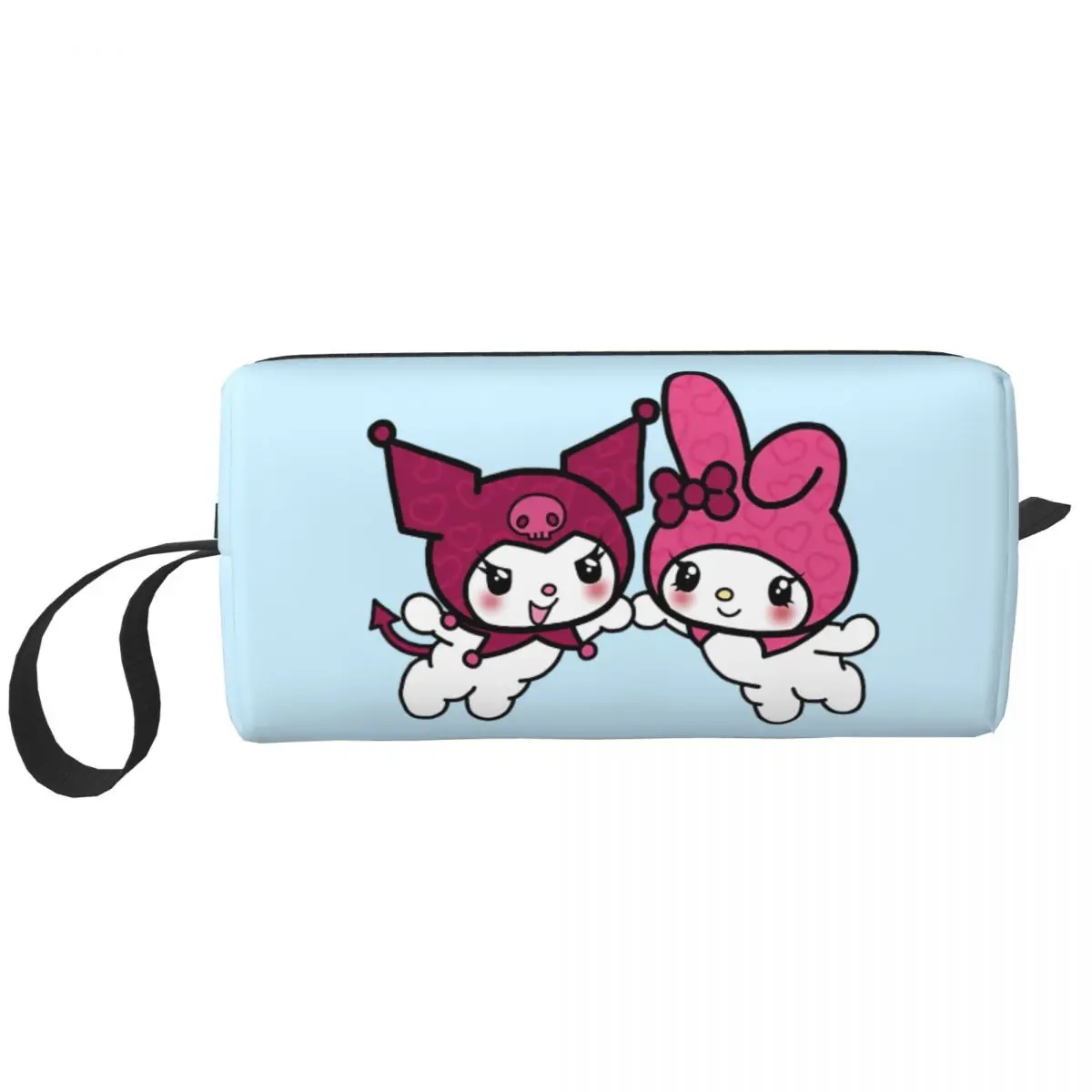 Heart My Melody Kuromi Large Makeup Bag Beauty Pouch Travel Cosmetic Bags Sanrio Kawaii Portable Toiletry Bag for Women