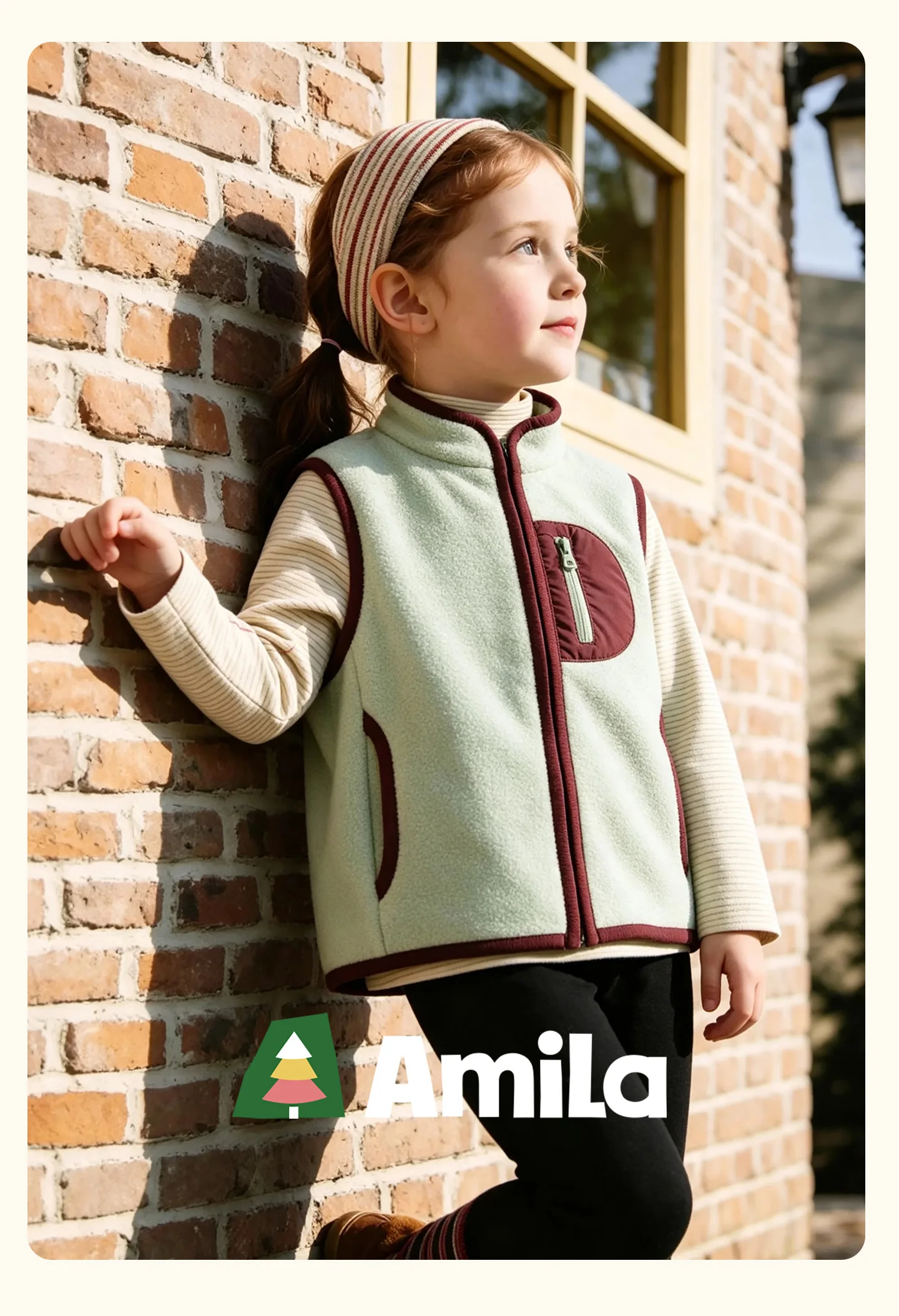 Amila 2026 Herbst Neue Kinder-Polarfleece-Weste Vielseitig Warm Farbblock Weich Bequem Gemütlich Stilvoll Tägliche Mode-Weste – Detail 1