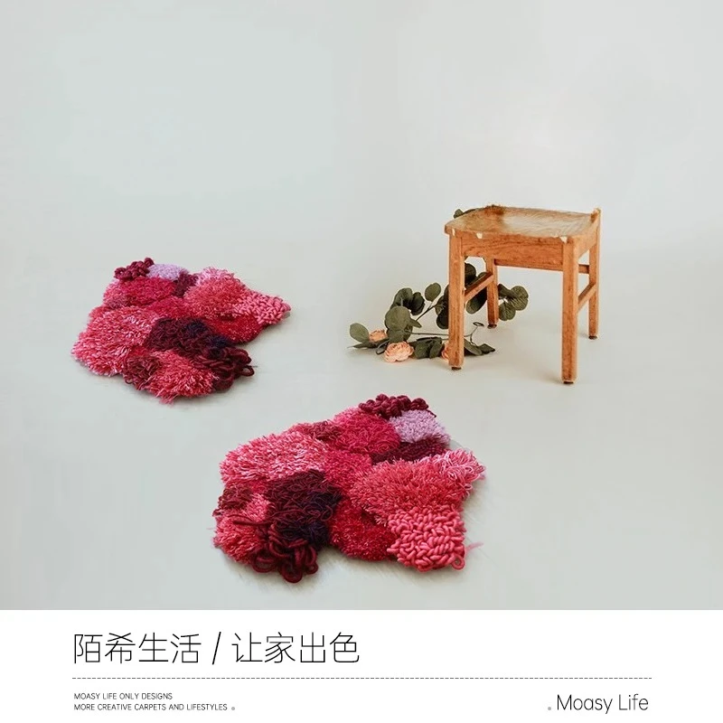 Monet Garden, handmade red carpet splicing wall tabletop decoration premium doormat wool