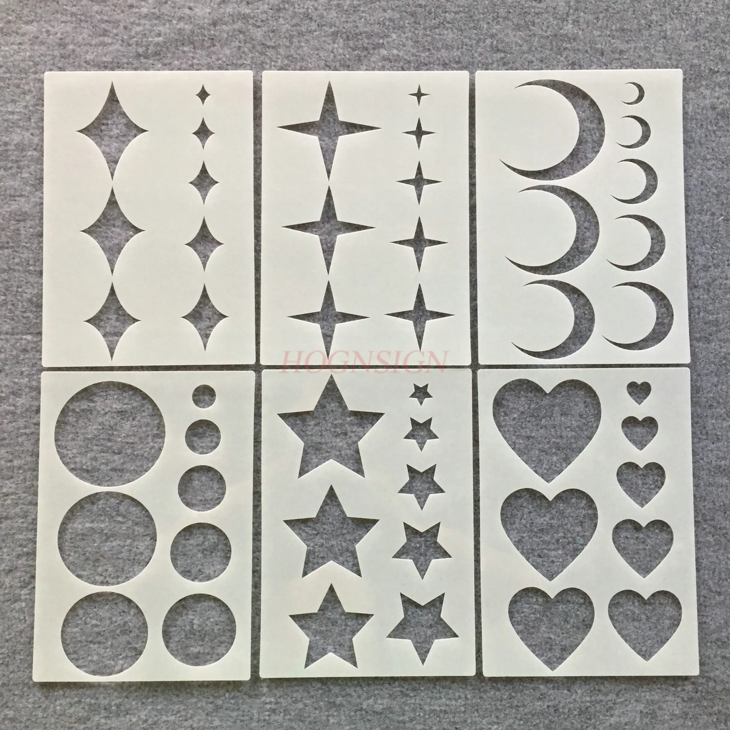 1pcs Hollow geometric decoration spray painting template ruler figure painting hollow template children's painting auxiliary