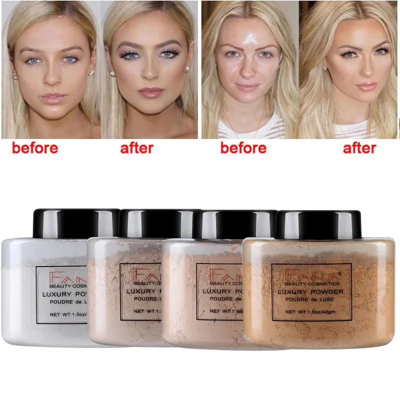 1PCS New Banana Powder Smooth Loose Oil Control Face Powder Makeup Concealer Mineral Finish Powder Transparent Korea Cosmetic