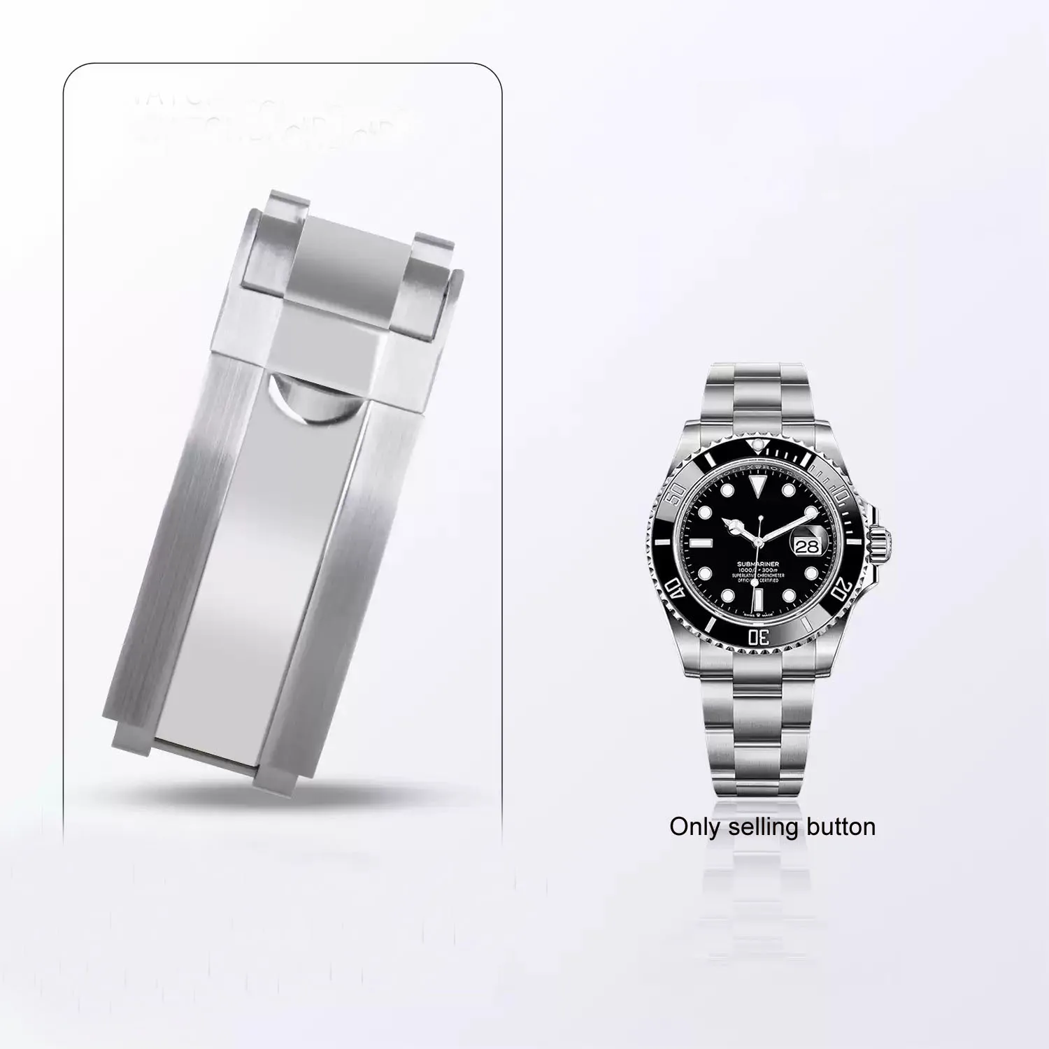 For Rolex Daytona Yacht Solid Stainless Steel Folding Buckle 9x9 9x16mm Classic Style Exquisite Watch Buckle