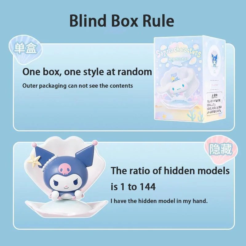 MINISO Sanrio Series Melody Cinnamon Dog Kurumi Pudding Dog Gemini Beyhive Holiday Blind Box Ornament Genuine in-stock vendita calda