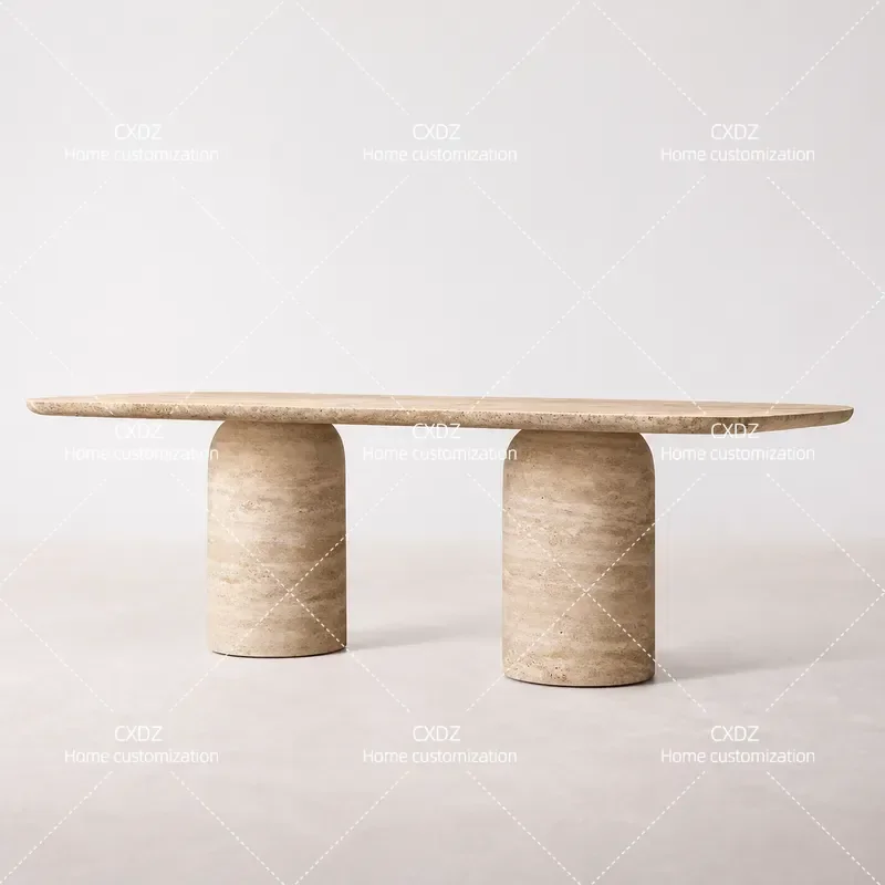 Natural Marble Dining Table Square Antique Style Modern Minimalist Light Luxury Cave Stone Kitchen Furniture for Home Decor