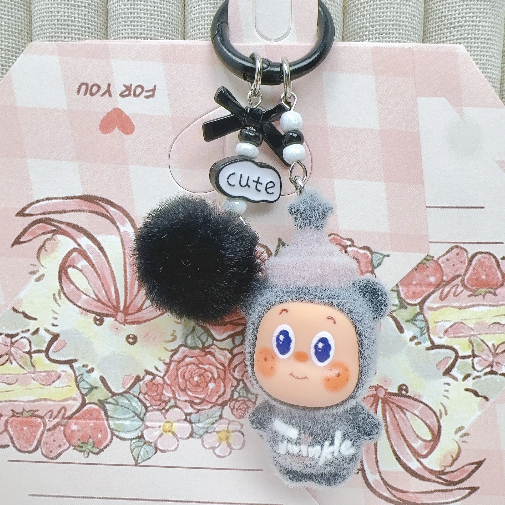 الكرتون نجمة المفاتيح دمية معلقة زخرفة DIY الهاتف المحمول لطيف تمثال الديكور لعبة الإبداع التبعي