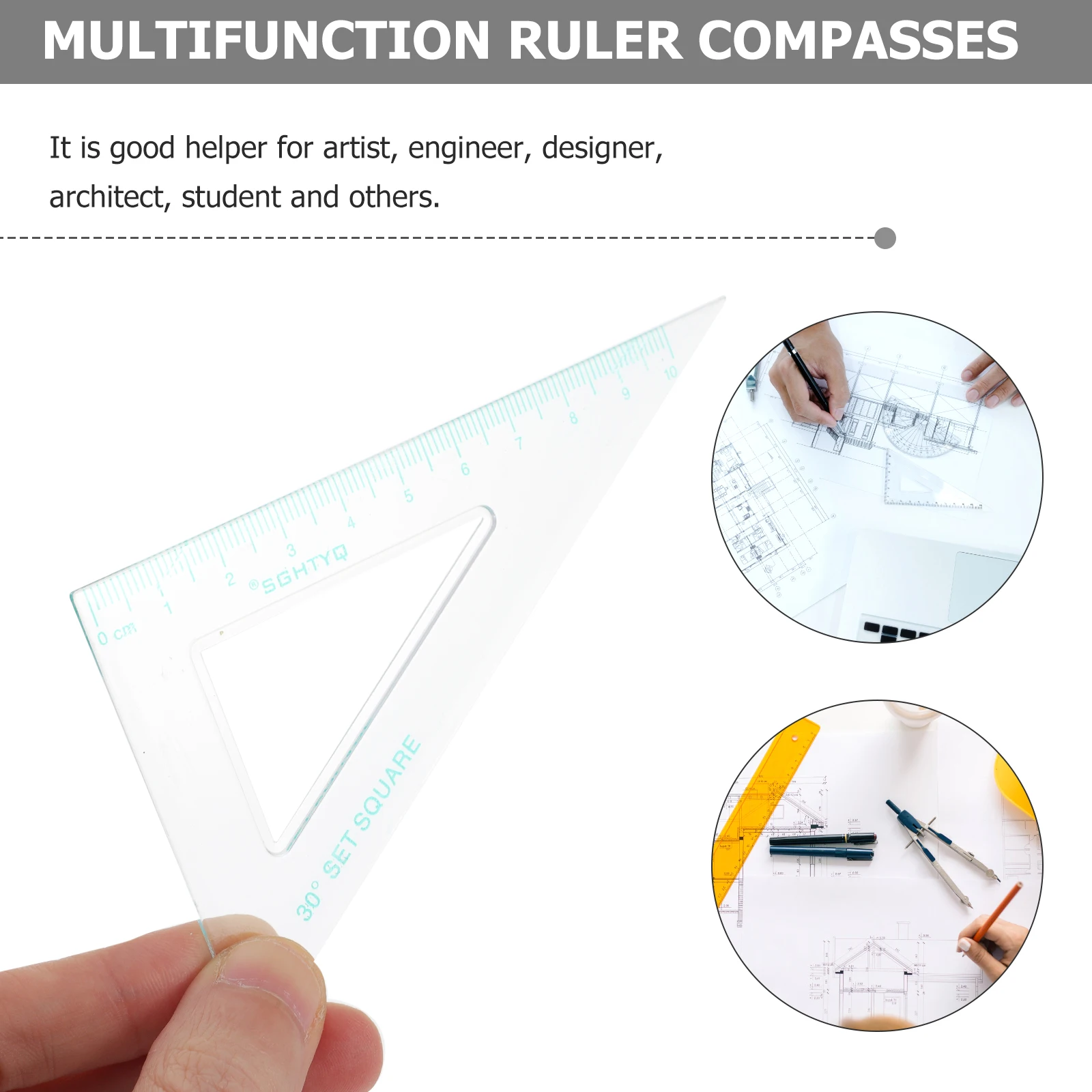 

Drafting Tools Metal Compass Set Compasses for Drawing Rulers Student Math Geometry