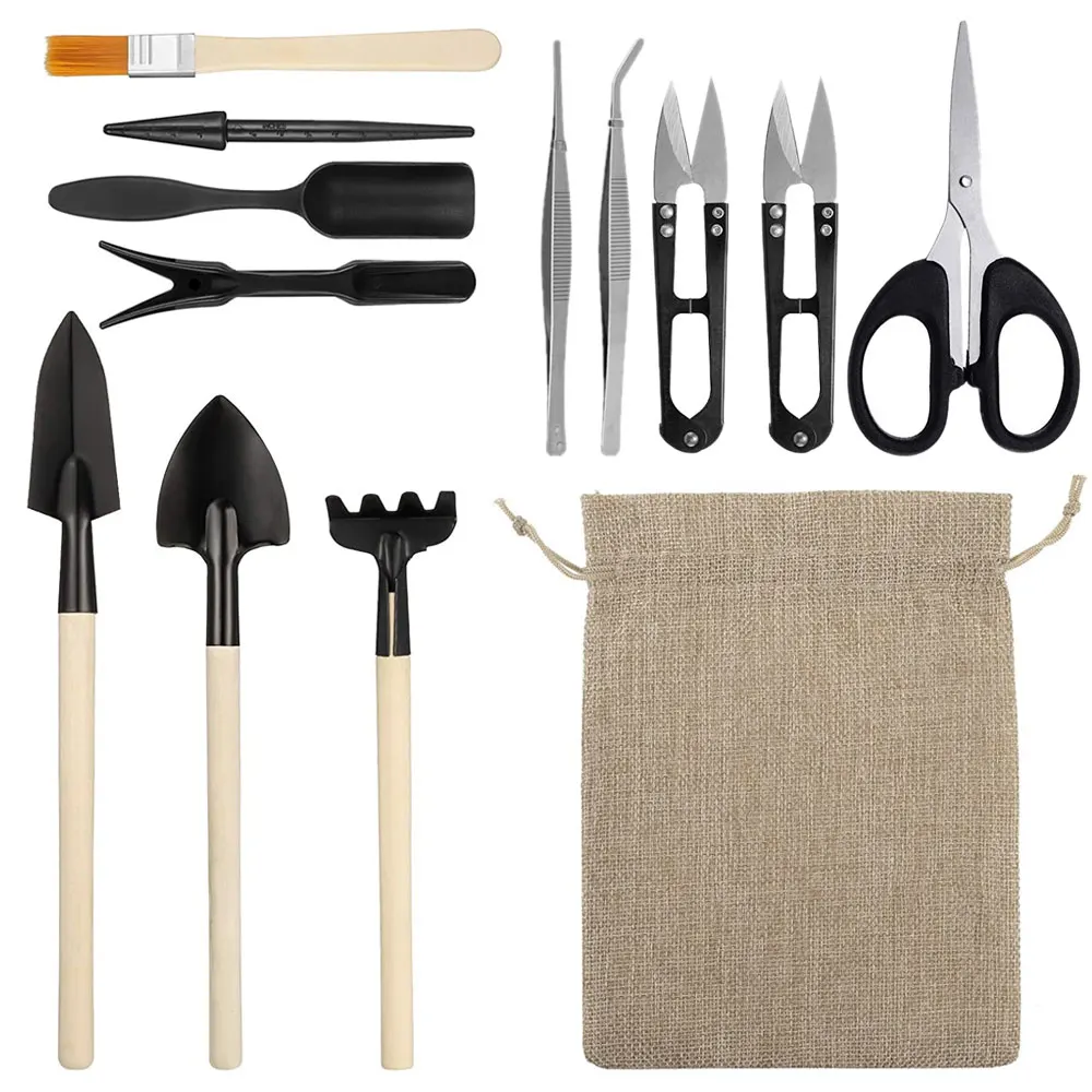 13 Pieces Plant Gardening Tool Set Transplanting Outdoor Bonsai Gardening Tools Succulent Micro Planting Tools