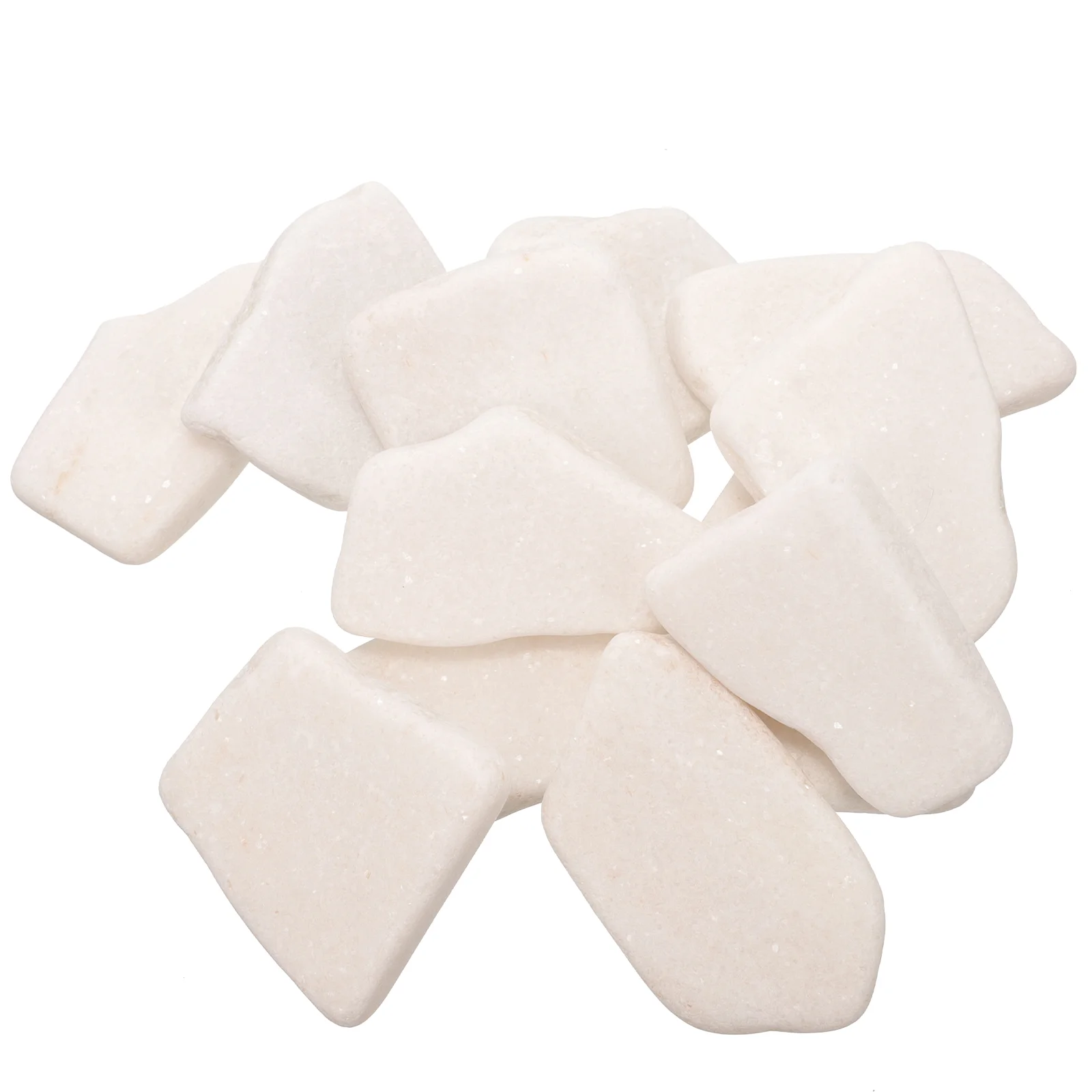 12 Pcs Painted Stone Rocks DIY Craft Stones Painting Gypsum Smooth For Marble Child Crafts