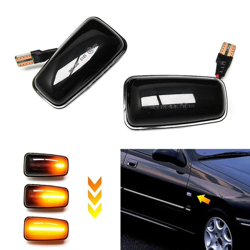 Car Dynamic Sequential LED Side Maker Turn Signal Light For Peugeot 306 Fiat Scudo Combinato 220P Citroen Berlingo