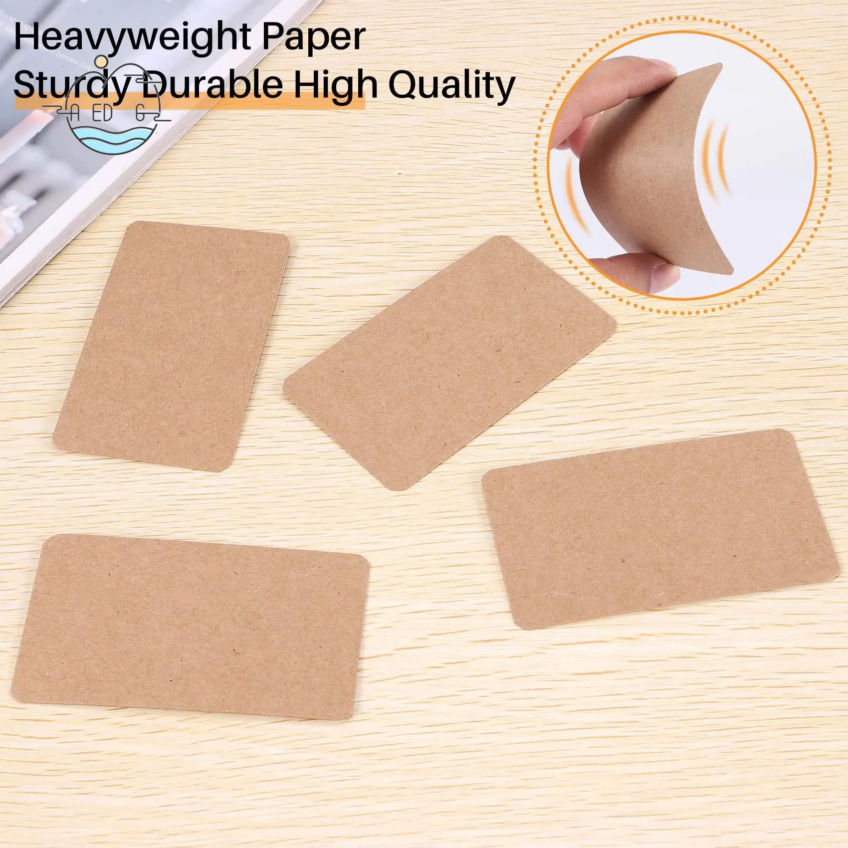 

AED6-100Pcs Blank Kraft Paper Business Cards Word Card Message Card DIY Gift Card