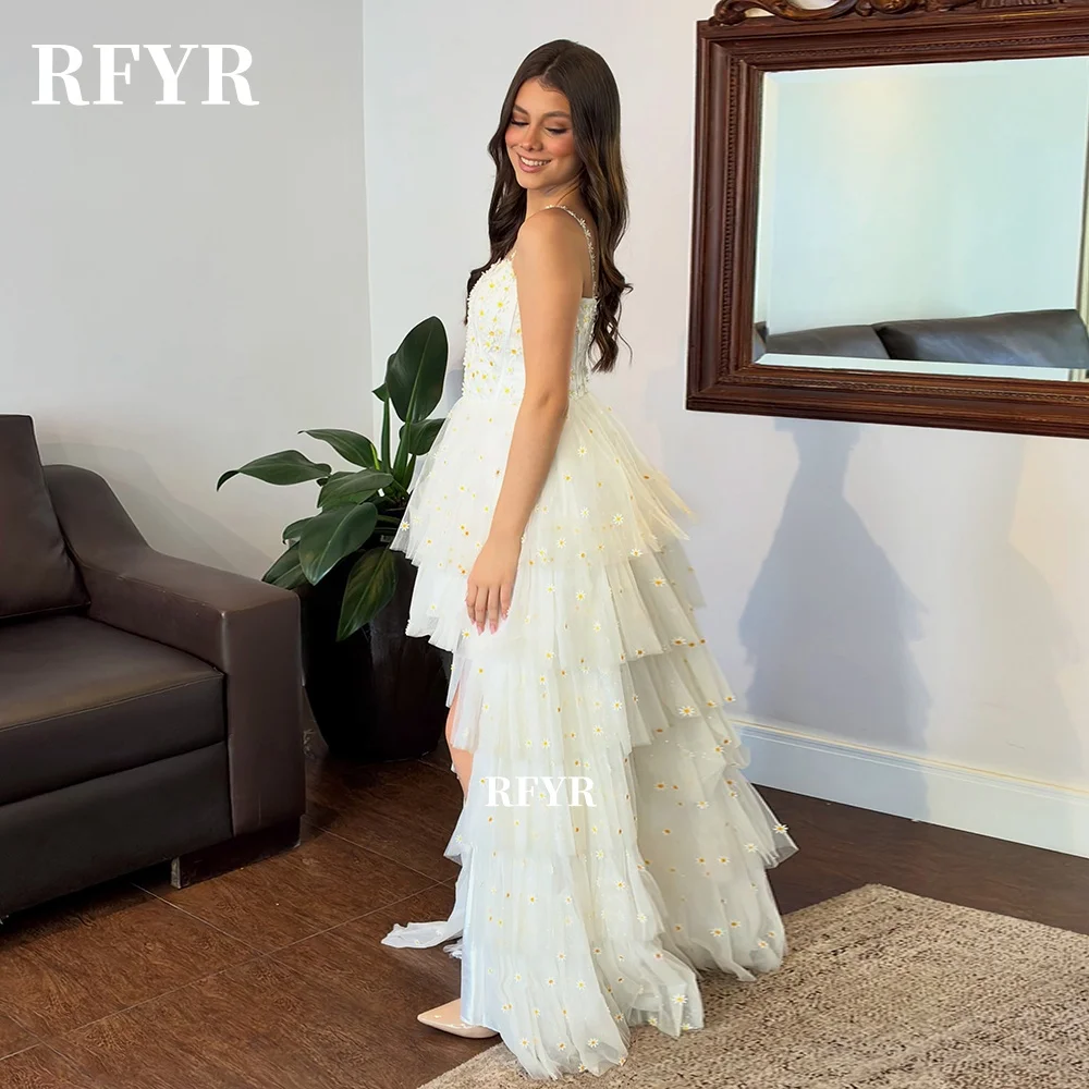 RFYR Little Daisy Prom Dress with Layers High Low Party Gowns A Line Princess Dress Sweetheart Vestidos De Noche Customized