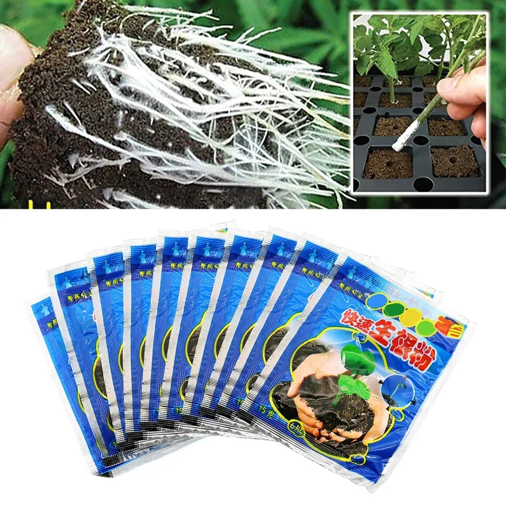 8 bolsas de hormona de enraizamiento rápido que mejoran la tasa de supervivencia y vagan las plantas crecen el fertilizante en polvo de inmersión cortada