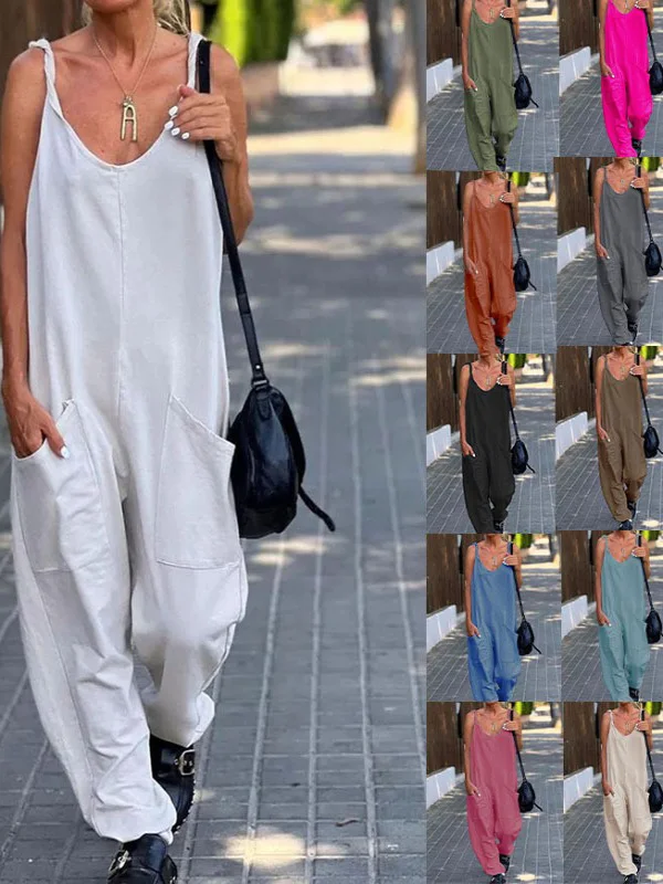 

Повседневные длинные брюки с высокой талией, круглый комбинезон Ne, женский цельный комбинезон на бретельках, летняя тонкая полиэфирная ткань