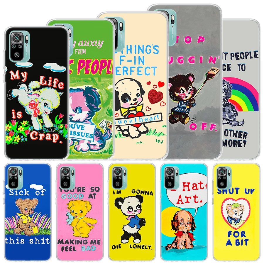 Gifts Sheep Art Dog My Life is Crap Soft Case For Xiaomi Redmi Note 13 12S 11S 10S 12 11 10 Phone Cover 11T 11E Pro Plus 9 9S 8 