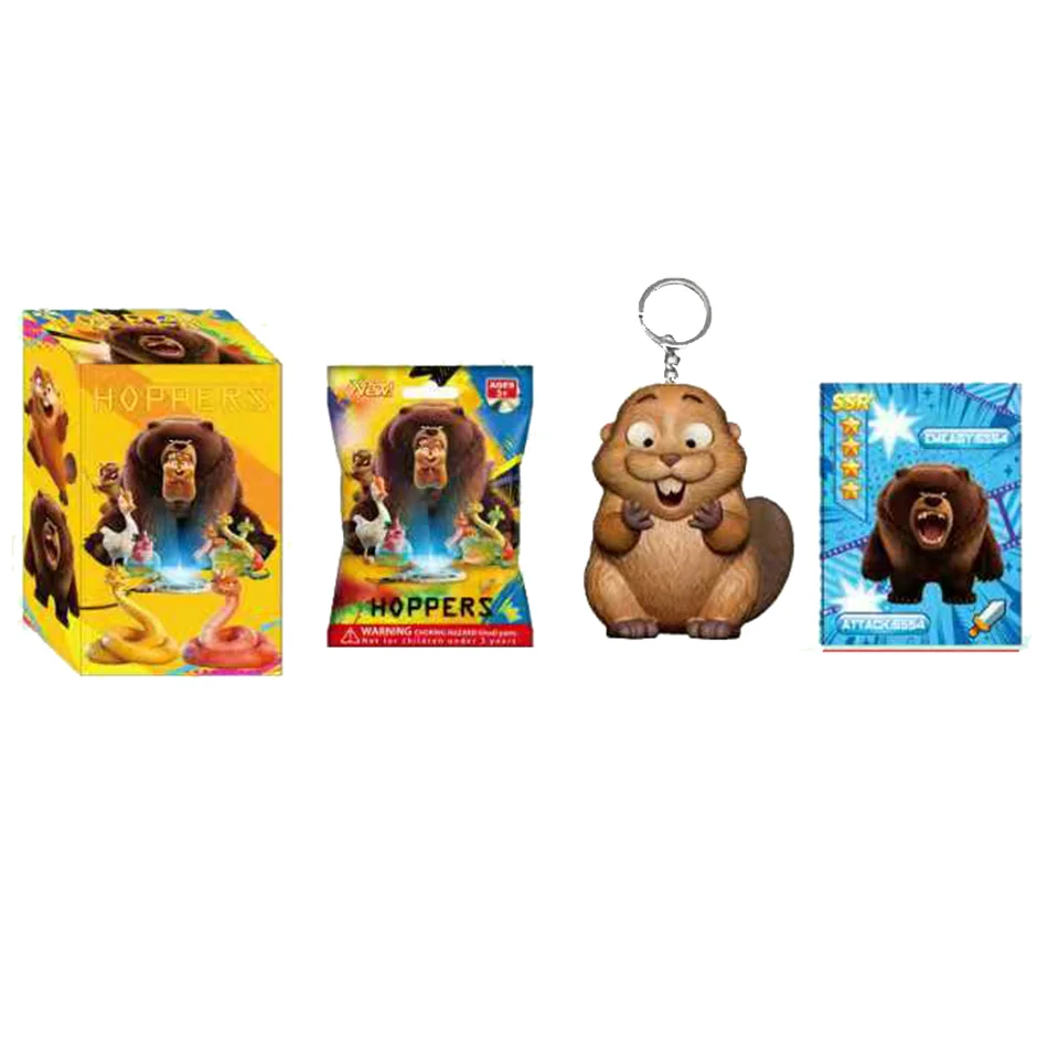 재고 있음 24개 호퍼 블라인드 박스 키체인 귀여운 메이블 킹 조지 피규어 미스터리 박스 인형 펜던트 도매 배낭 장식