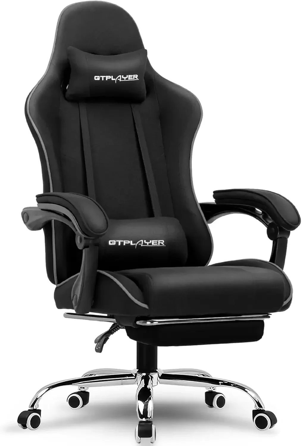 

BestsellerGaming Chair with Footrest, Computer Chair with and Lumbar Support, Height Adjustable Game Chair with 360°-Swivel Seat