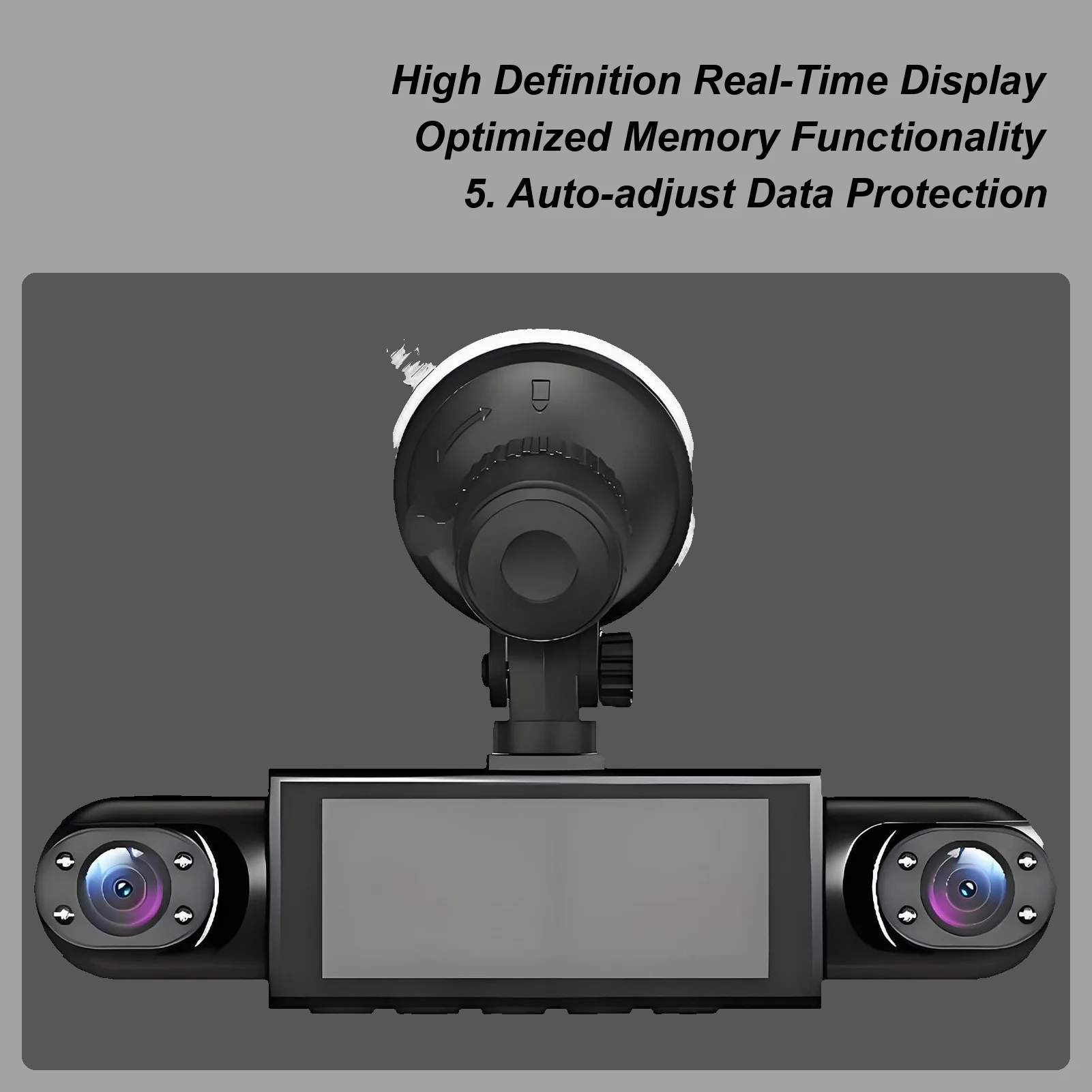 

Dash Cam For Car 4 Channel Driving Recorder Front Rear Left Right Recorder 1080P High Definition With 32G Card Reversing Image