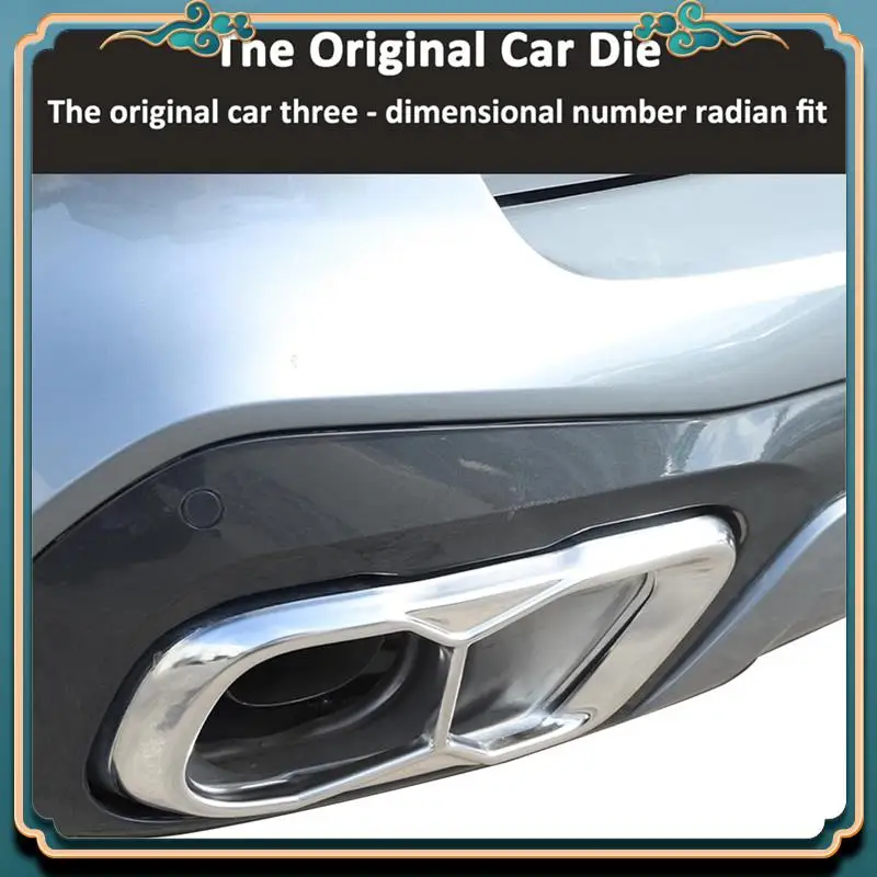 

L39A-Car Tail Exhaust Pipe Output Cover Trim For BMW X5 G05 X6 G06 X7 G07 2019-2022 (M60) Silver