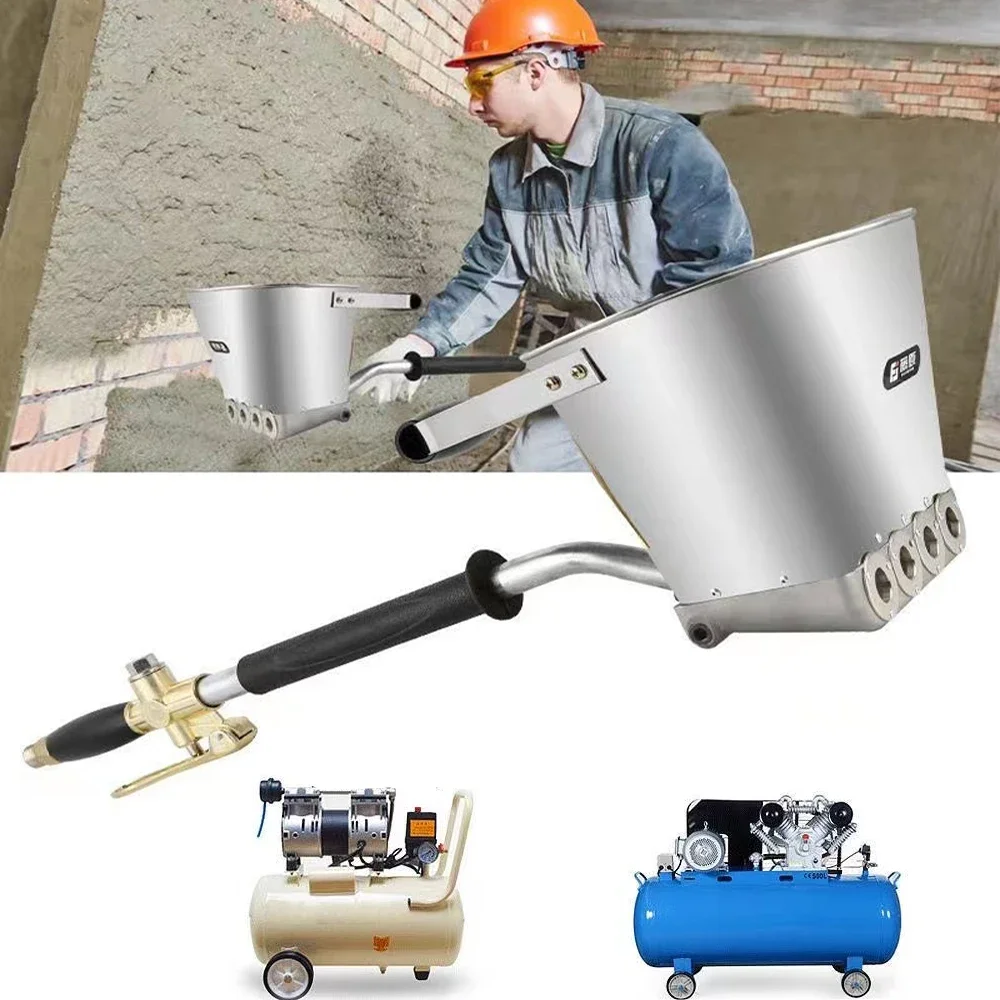 Mortar Sprayer Gun Wall Stucco Shovel Hopper Ladle Cement Spray Gun Plaster Ceiling Paint Concrete Sprayer Tool Ting Tool