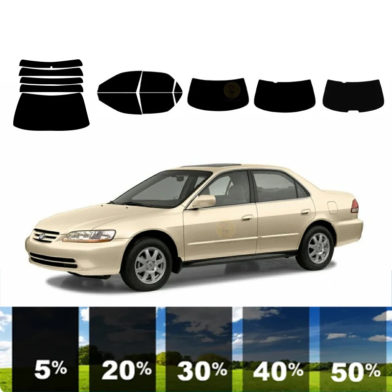 

precut Removable Window Tint Film For Car 100% UVR 5%-70%VLT Heat Insulation Carbon ﻿For HONDA ACCORD 4 DR SEDAN 1998-2002