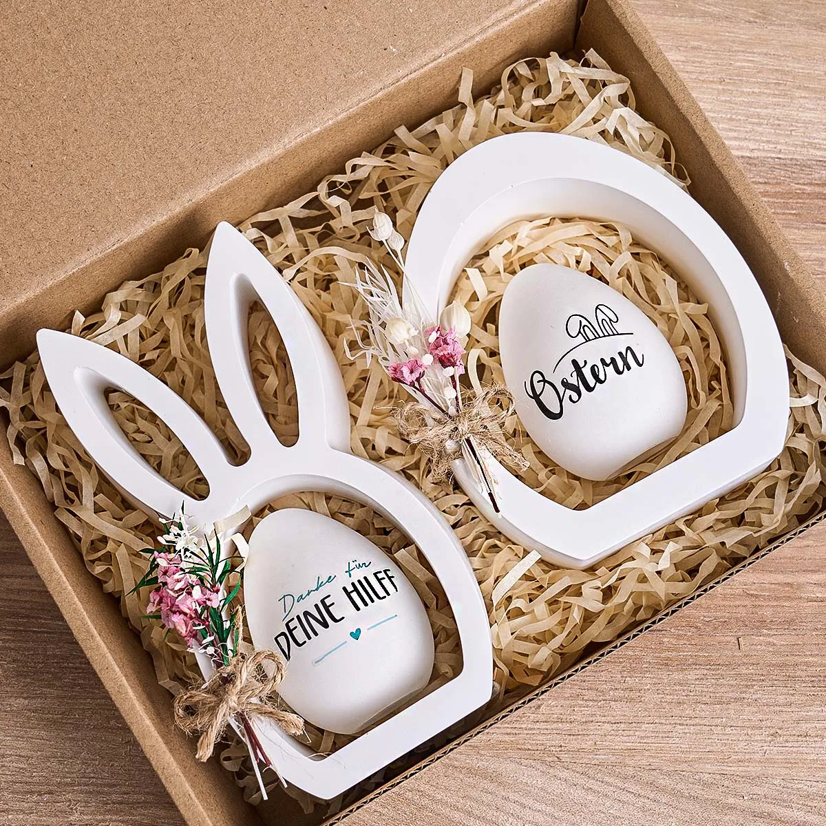 DIY Hase Ei Silikon Form 3D Hohl Kaninchen Tier Figuren Handwerk Handwerk Ostern Leuchter Beton Form Wohnkultur