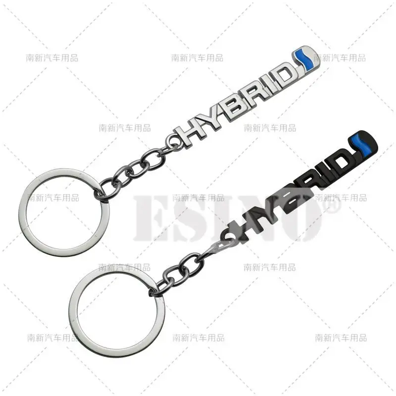 Car Styling 3D Metal Zinc Alloy Metal Hybrid Key Chain Keychain Key Ring for Toyota Corolla Camry Yaris RAV-4 Avalon Mirai