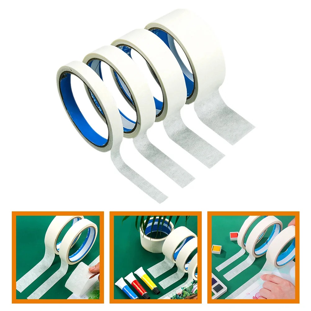 Masking Glue Student Drawing Tapes White Painters Paper for Adhesive Tearable Multi-functional Writable Duct