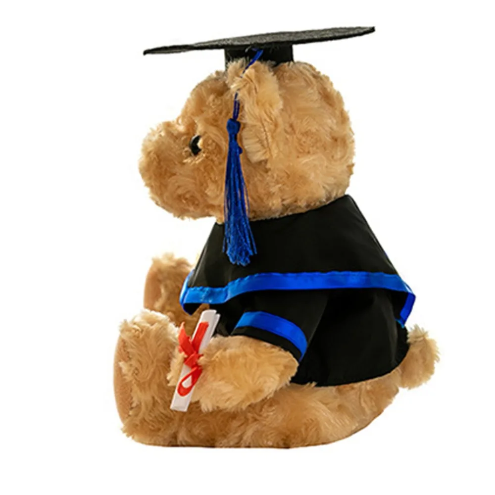 

Bachelor Hat Doctor Cap Graduation Bear Doll Academic Dress Cute Bachelor Bear Plush Toy Soft Stuffed Bear Animal Doll