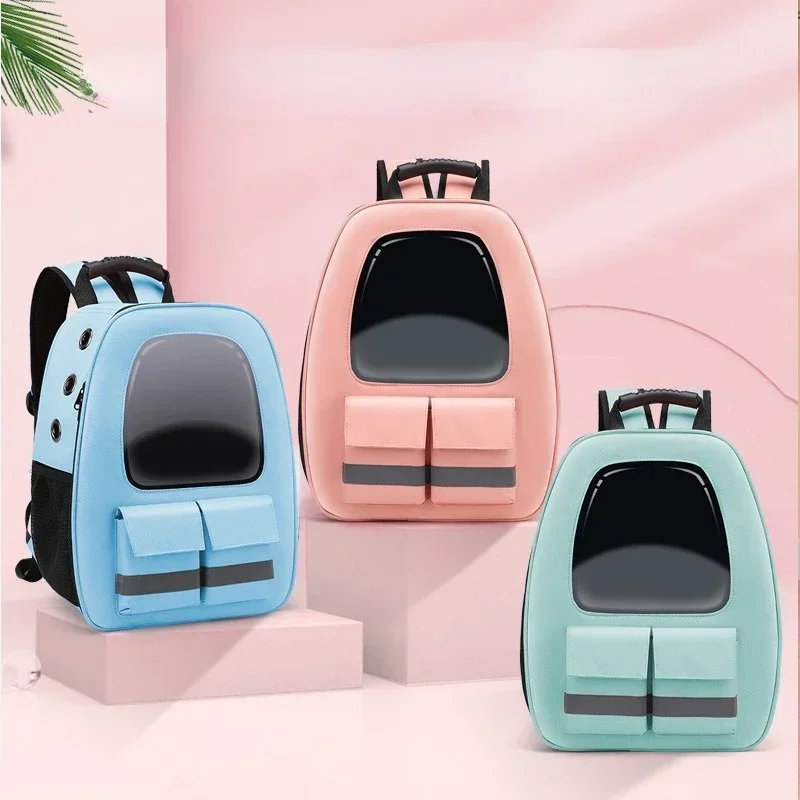 3D Transparent Window Backpack Pets Bags Space Capsule Backpack Breathable Portables Travel Transparent Bags for Small Dogs Cats