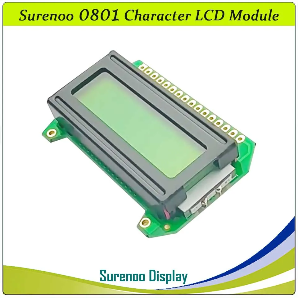 Imagem -04 - Surenono-módulo de Tela Lcd 0801 801 8x1 8x1 Lcm Aip31066 Splc780d Ks0066 Hd44780