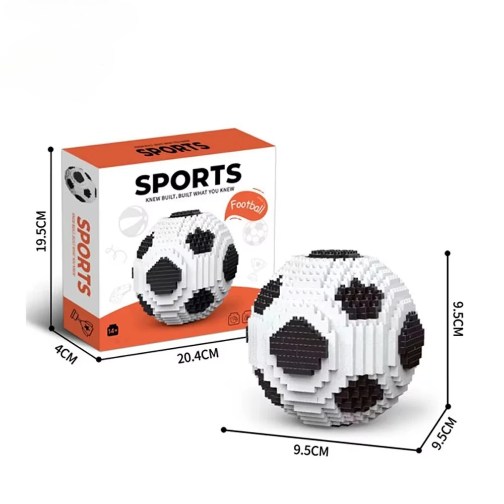 1 قطعة 2026 كرة القدم ثلاثية الأبعاد لغز اللبنات ، DIY بها بنفسك التعليمية الجمعية ديكور-هدية عيد الميلاد وعيد الشكر للأصدقاء والعائلة #6