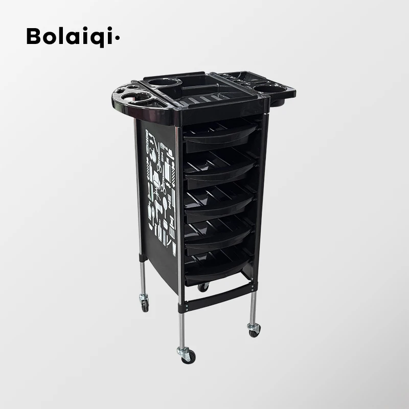 BOLAIQI Modern Design Hair Salon Trolley Plastic Working Beauty Trolley for Salon and Workshop Beauty Equipment