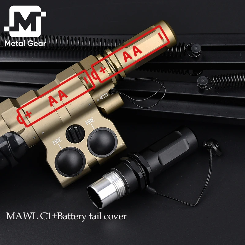 

MAWL-C1 Upgraded CNC Metal Red Green Blue Dot Laser Sight Illumination Tactical Hunting Airsoft Weapon With Battery Tail Cover