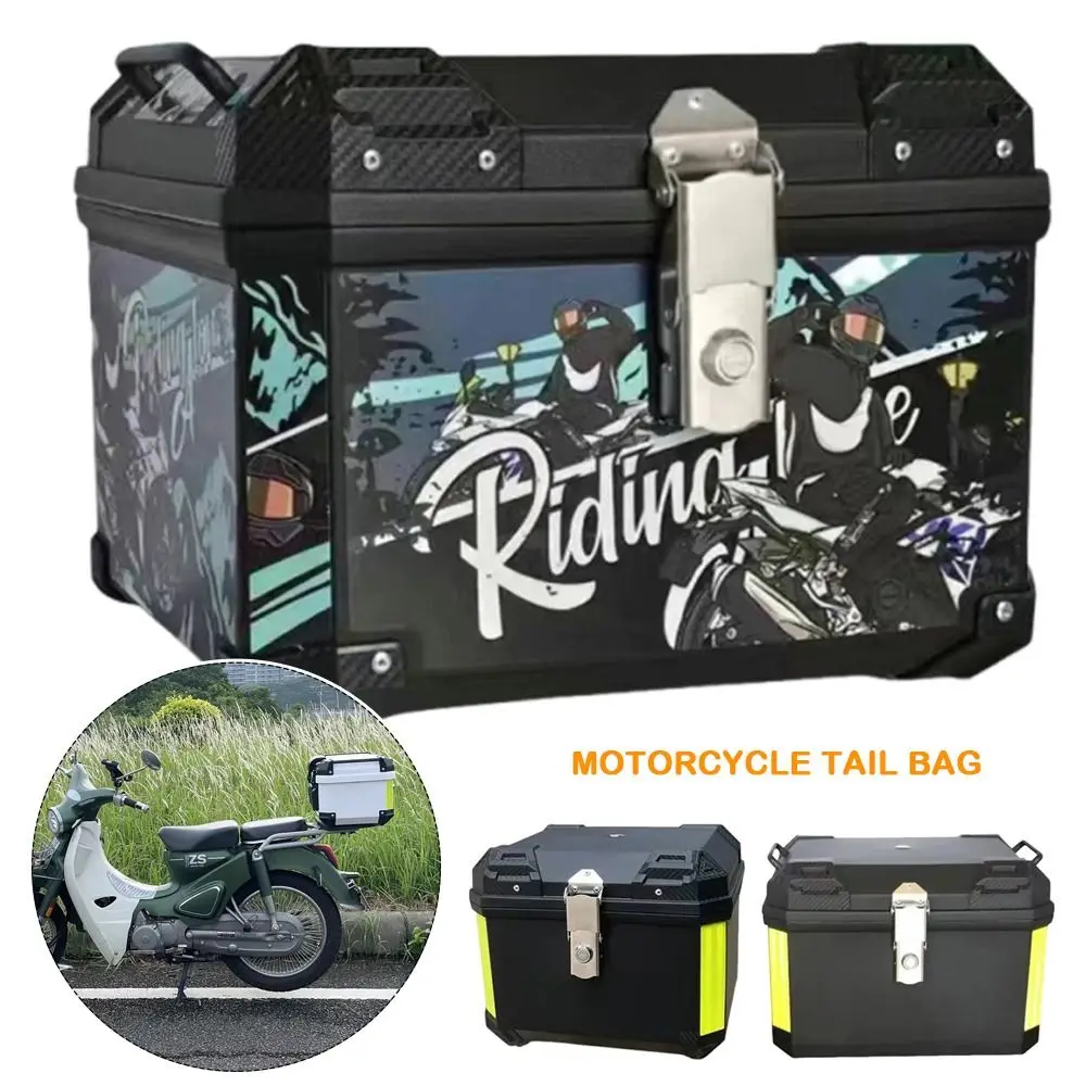 

Universal Fit 36L Motorcycle Trunk 47L Waterproof Motorcycle Tail Bag Big Size Rear Mount Bike Accessories Bike Use