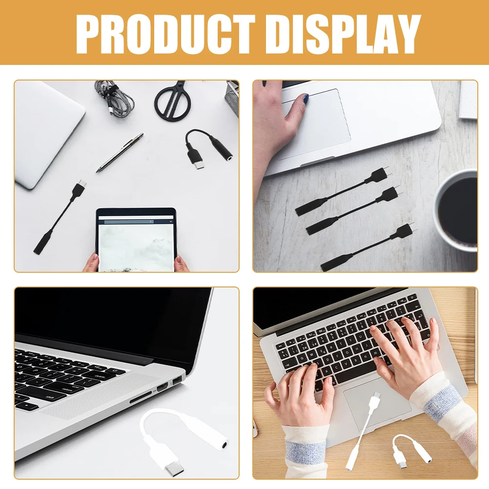 

6pcs Type-C To 3.5Mm Headphone Jack Earphone Converter Durable Portable Audio For Mobile Phone Tablet Earpiece Adapter Type-C
